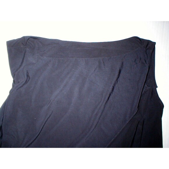 NWT New Designer Josie Natori Top Tank S Tiered Black Layered Womens Sleeveless - Picture 4 of 6